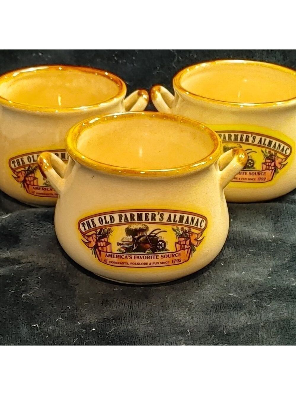 Set of 3 Vintage No 2 Bean Bowl Mini Pots Soup Bowls - Picture 4 of 8